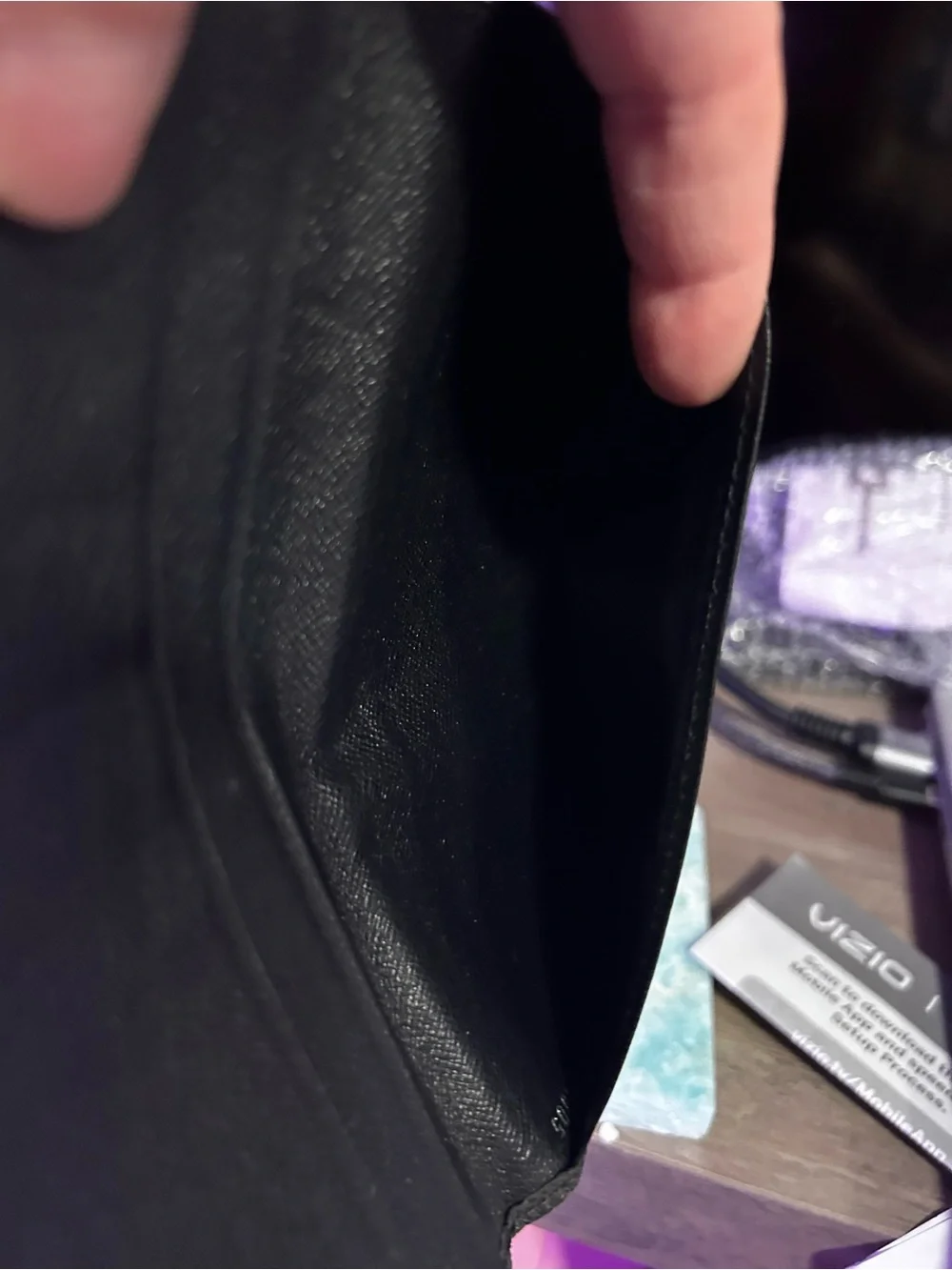 Louis Vuitton Black Slim Card Holder Wallet